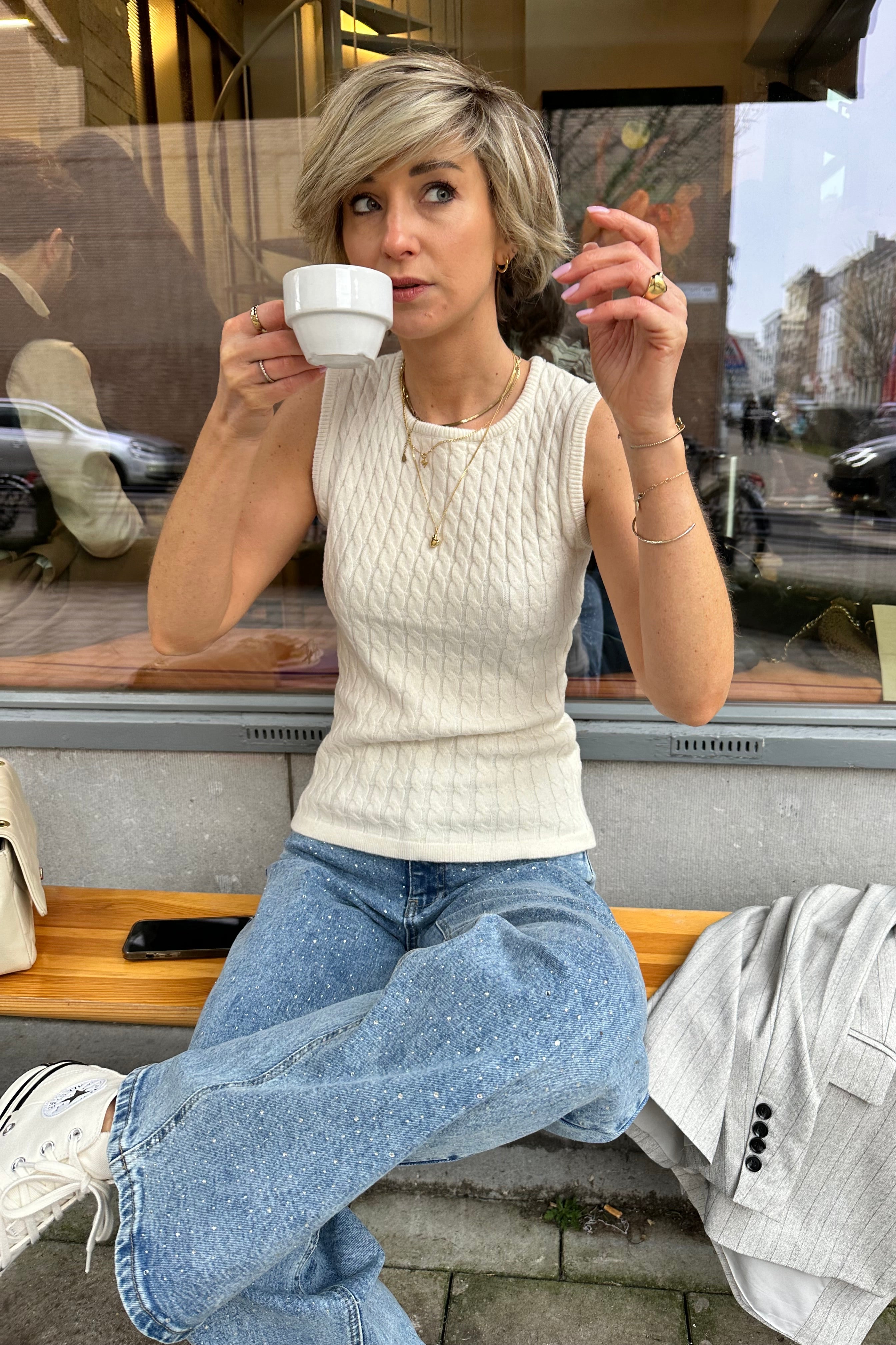 AMELIA CABLE KNIT TOP