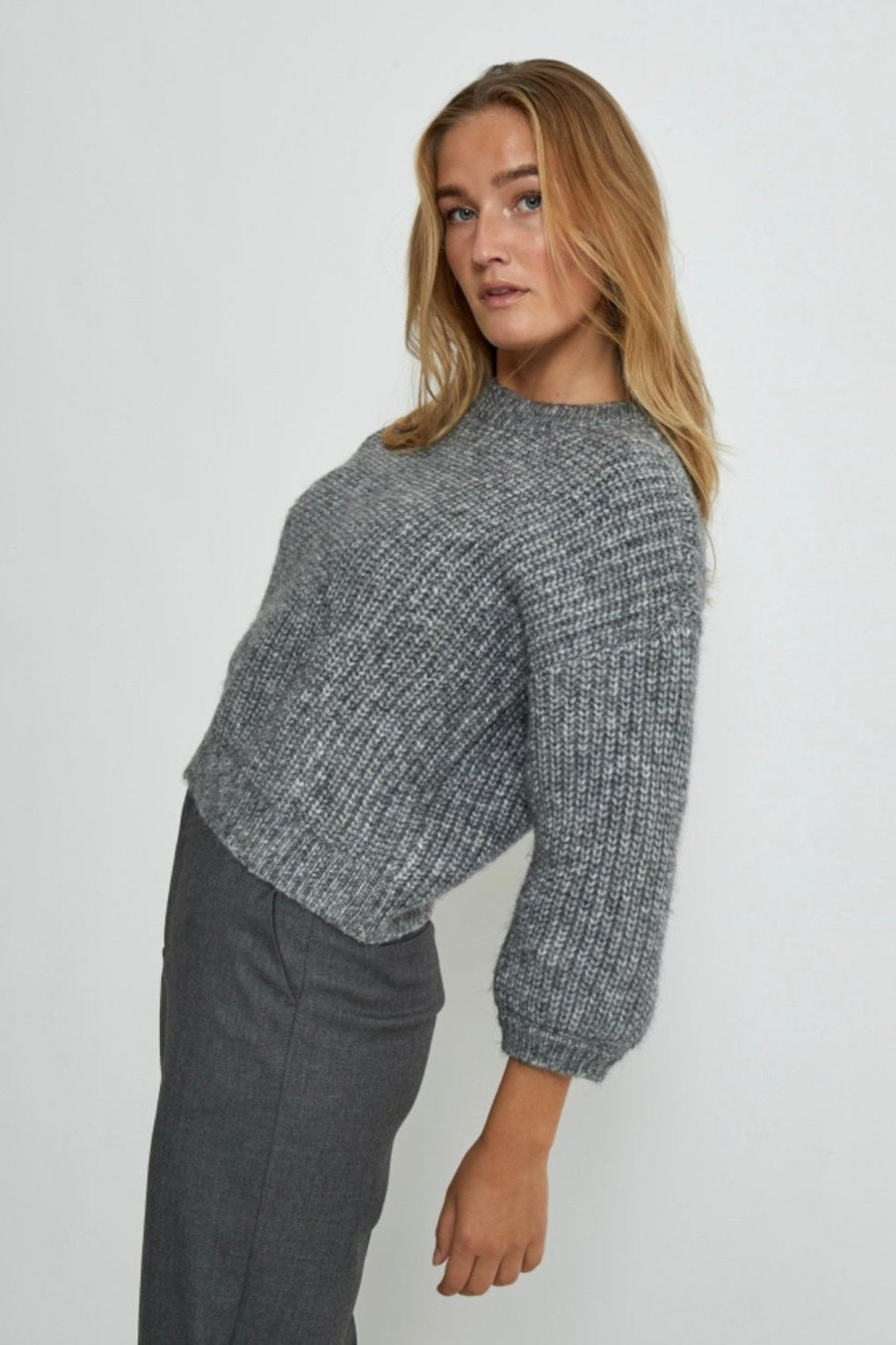 JULIAN KNIT PULLOVER GREY