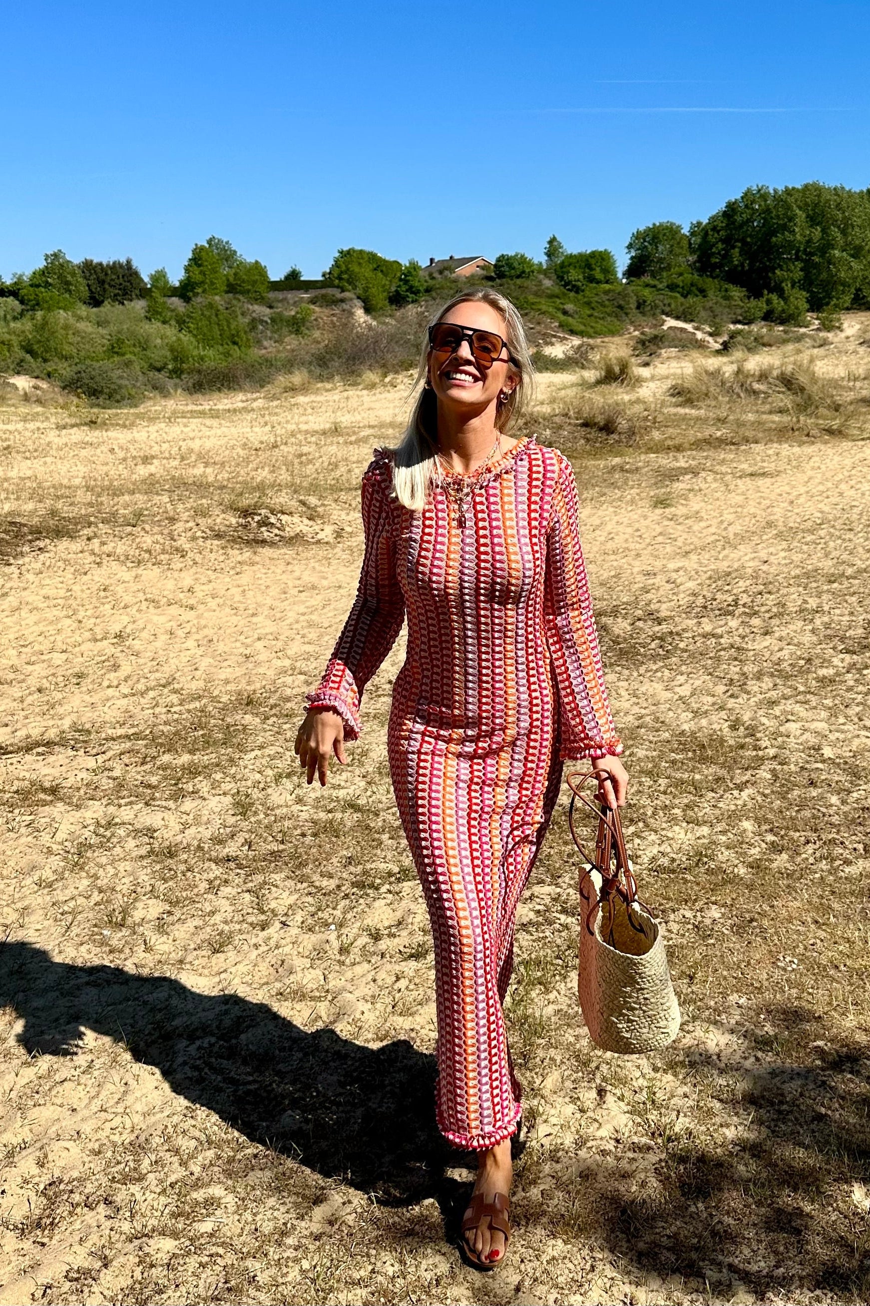 VIOLET BEACH DRESS RED