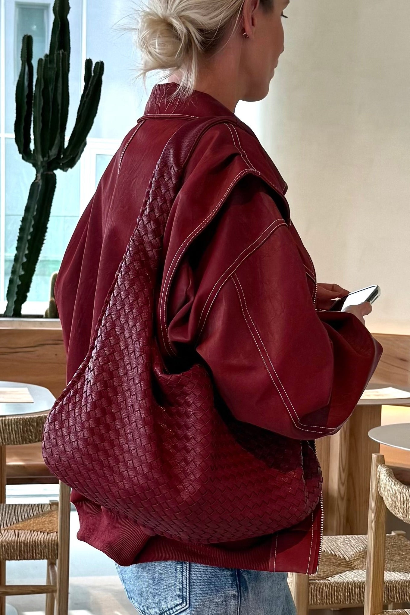 JACK OVERSIZED BOMBER RED