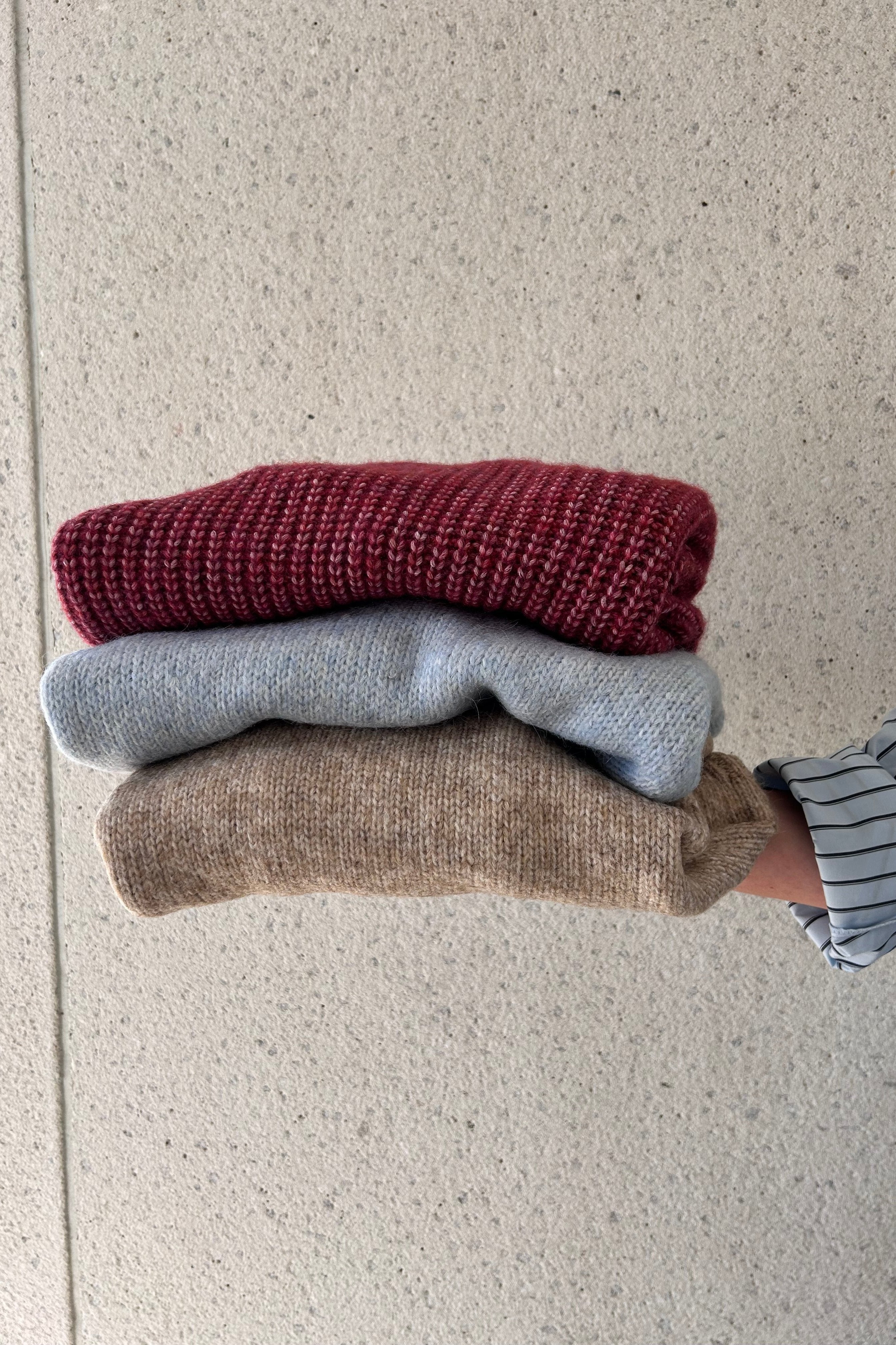 JULIAN KNIT PULLOVER BORDEAUX