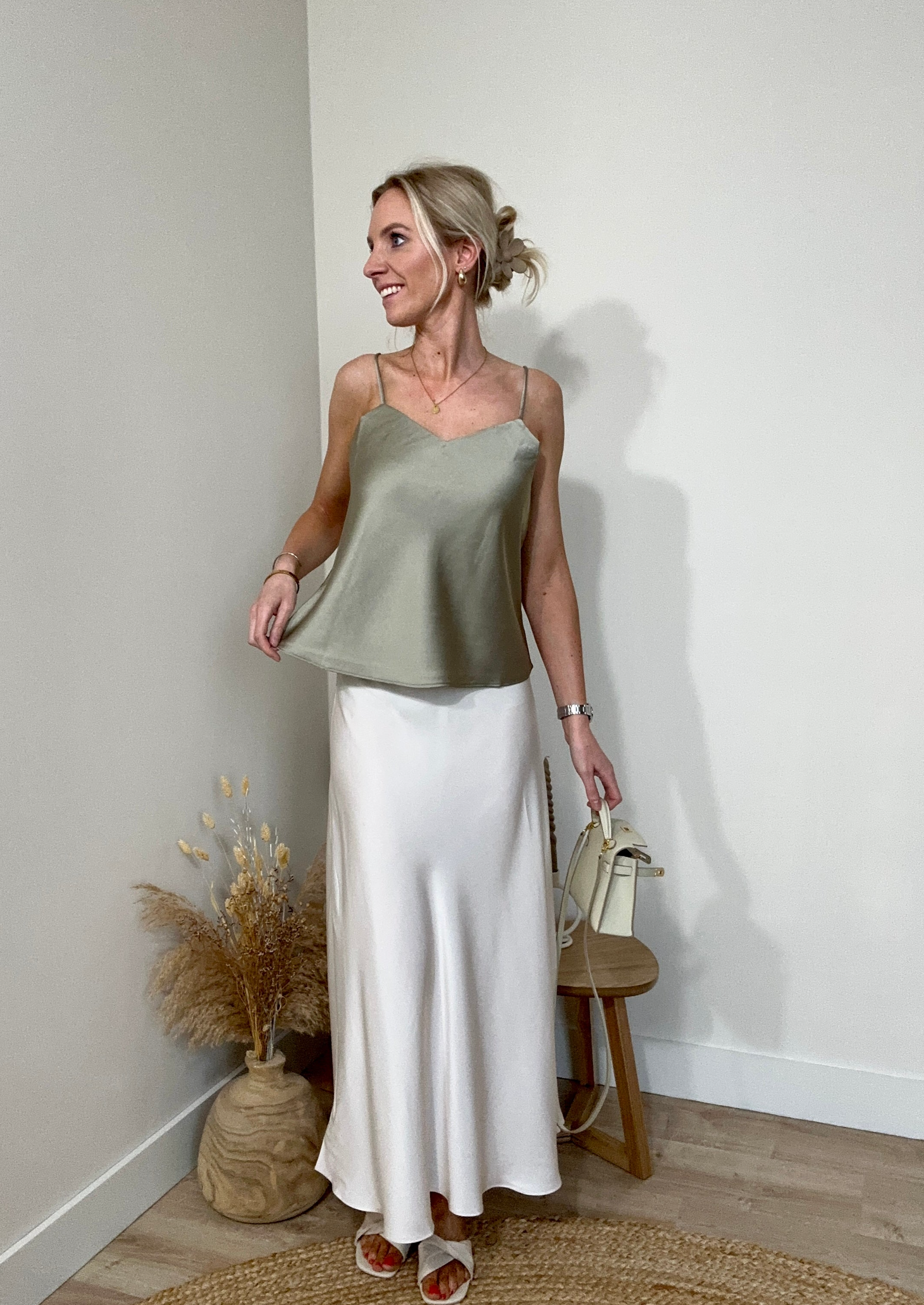TESS SATIN SKIRT
