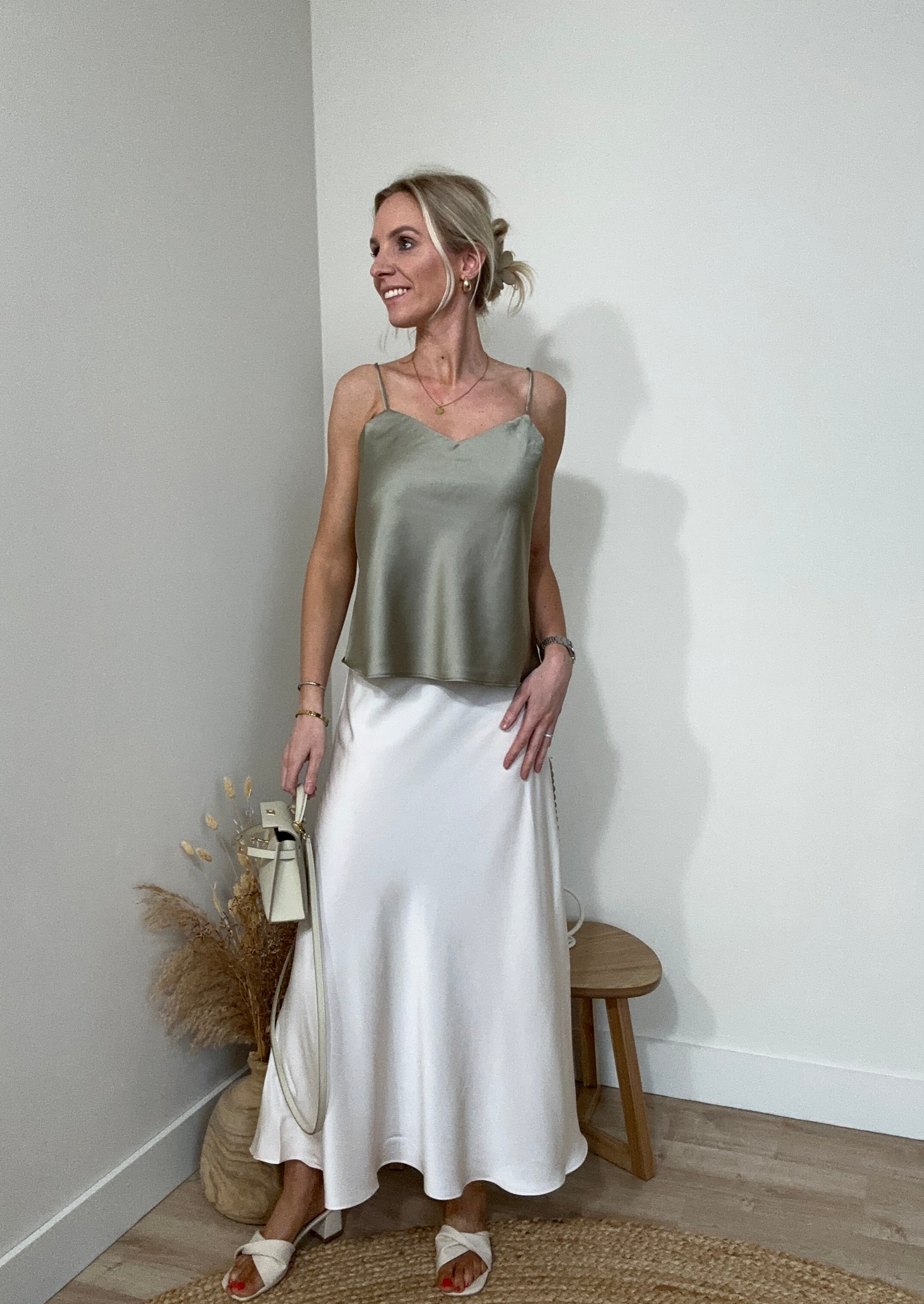 TESS SATIN SKIRT