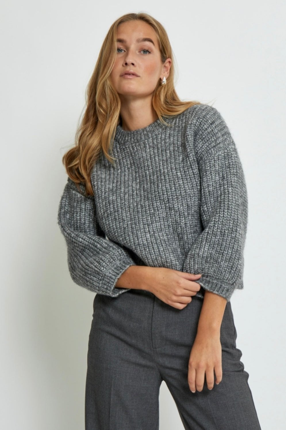 JULIAN KNIT PULLOVER GREY